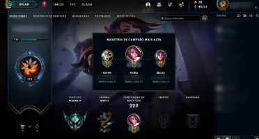 Conta League of Legends Diamante 5 (Borda de Diamante 3)