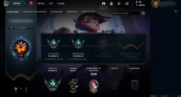 Conta League of Legends Diamante 5 (Borda de Diamante 3)