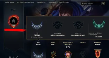 Conta de LoL Nv298 Unranked