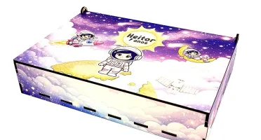 Tabuleiro Astronauta Menina em MDF com Caixa MDF