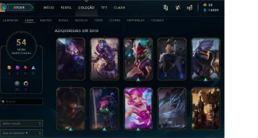 Promoção Conta LOL Diamante II 54Skins/81Campeões 12KEssence