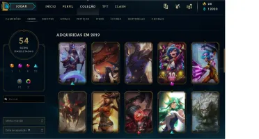 Promoção Conta LOL Diamante II 54Skins/81Campeões 12KEssence