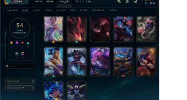 Promoção Conta LOL Diamante II 54Skins/81Campeões 12KEssence