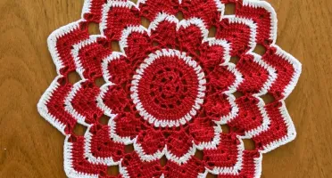 Kit toalhinha bicolor de natal em crochê