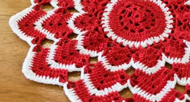 Kit toalhinha bicolor de natal em crochê