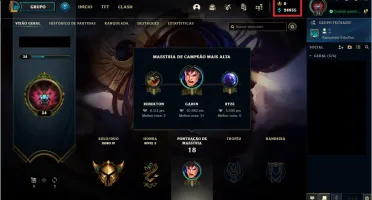 CONTA DE LOL GOLD 24k DE EA