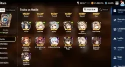 Conta de epic seven com 9 ML + 27 k de gemas + 1000 folhas