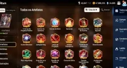 Conta de epic seven com 9 ML + 27 k de gemas + 1000 folhas