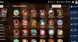 Conta de epic seven com 9 ML + 27 k de gemas + 1000 folhas
