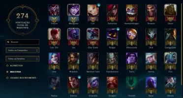 Conta Gold V / 12 skins / 70 champions .