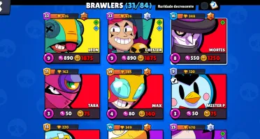 Conta brawl stars com 2 lendários e skins