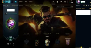 CONTA LEAGUE OF LEGENDS LV 147, COM 142 SKINS
