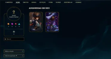 Conta prata 3 com 2 skins e 20 champs