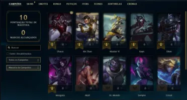 Conta prata 3 com 2 skins e 20 champs