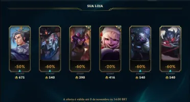 Conta prata 3 com 2 skins e 20 champs