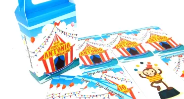 Jogo da Memória Circo 9 Pares com Caixa Maleta
