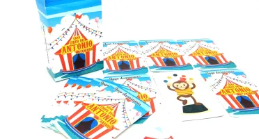 Jogo da Memória Circo 9 Pares com Caixa Maleta