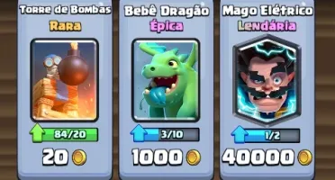 Conta Clash Royale LVL9 ARENA 10 + 8 LENDÁRIAS + TROCA NICK