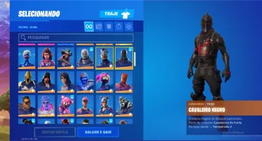 Conta Fortnite com Cavaleiro Negro e várias skins raras!
