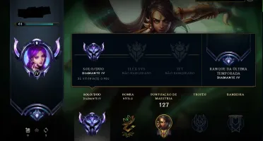 conta lol diamante 4 MMR ALTISSIMO