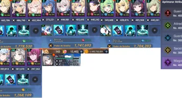 V>Conta Grand Chase Mobile Level 173