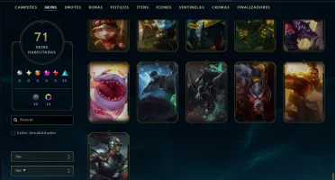 Prata 2 com 95 Champs e 71 Skins ( Mais de 300 Jogos )