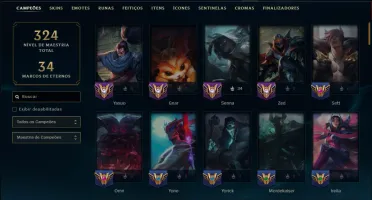 Prata 2 com 95 Champs e 71 Skins ( Mais de 300 Jogos )