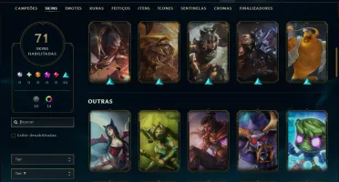 Prata 2 com 95 Champs e 71 Skins ( Mais de 300 Jogos )