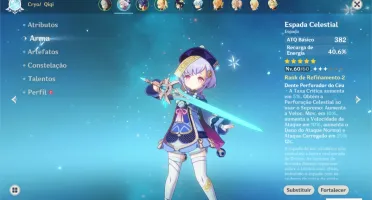 GENSHIM IMPACT - AR38 - QIQI, VENTI E JEAN +ARMA 5*