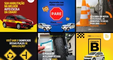Pack Artes Canva Auto Escola 30 Temas Editáveis