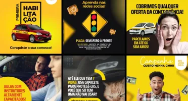 Pack Artes Canva Auto Escola 30 Temas Editáveis