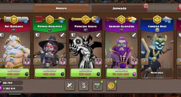 Cv18 Lendário - 95% Full - 2 Heróis Full - 14 Equip. Full