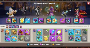 Cv18 Lendário - 95% Full - 2 Heróis Full - 14 Equip. Full