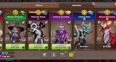 Cv18 Lendário - 95% Full - 2 Heróis Full - 14 Equip. Full
