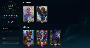 Conta Lol Esmeralda 4 - 134 Skins - lvl 288 + VAVA