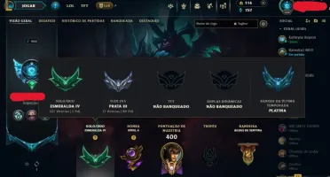 Conta Lol Esmeralda 4 - 134 Skins - lvl 288 + VAVA