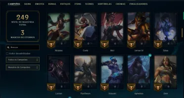 Ouro 2 com 115 Champs e 26 Skins +1380 RP
