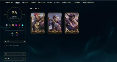 Ouro 2 com 115 Champs e 26 Skins +1380 RP