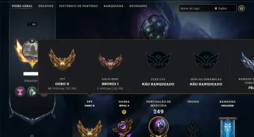 Ouro 2 com 115 Champs e 26 Skins +1380 RP
