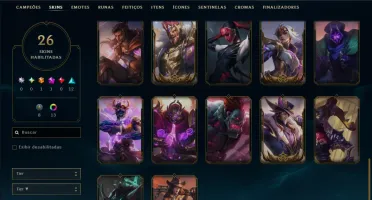 Ouro 2 com 115 Champs e 26 Skins +1380 RP