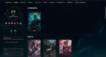 Mestre com 95 Champs e 49 Skins ( 54 PDL )