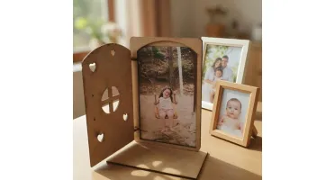 Kit 05 Porta-Retrato em MDF com Porta Articulada,...