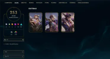 Bronze 3 com TODOS os Champs e 253 Skins ( ADC / JG / MID )
