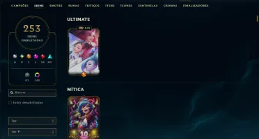 Bronze 3 com TODOS os Champs e 253 Skins ( ADC / JG / MID )