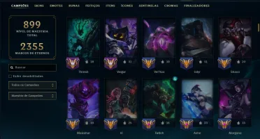 Bronze 3 com TODOS os Champs e 253 Skins ( ADC / JG / MID )