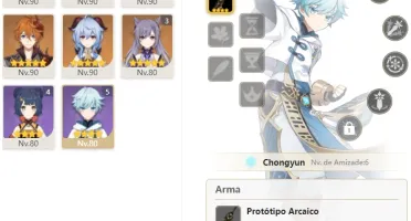 CONTA GENSHIN AR56 GANYU c/ ARCO DE AMOS + KAZUHA + HUTAO E+