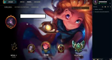 CONTA PLATINA 1 LEAGUE OF LEGENDS