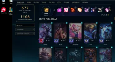 Conta do league of legends a venda