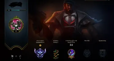 Conta lol Diamante 4 com 65% de win rate e 42 champs