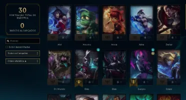 Conta lol Diamante 4 com 65% de win rate e 42 champs